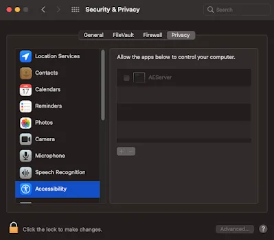 Unlock accessibility