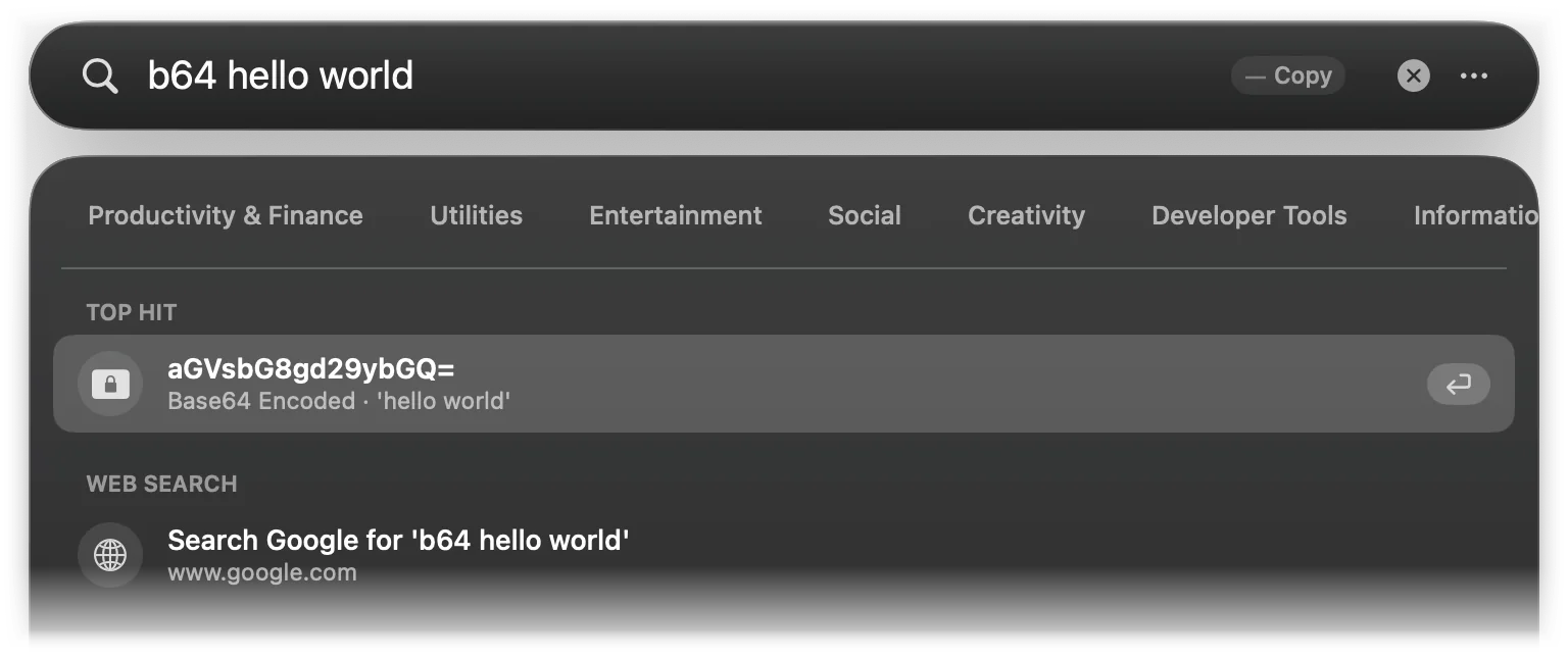 b64 hello world shows aGVsbG8gd29ybGQ=